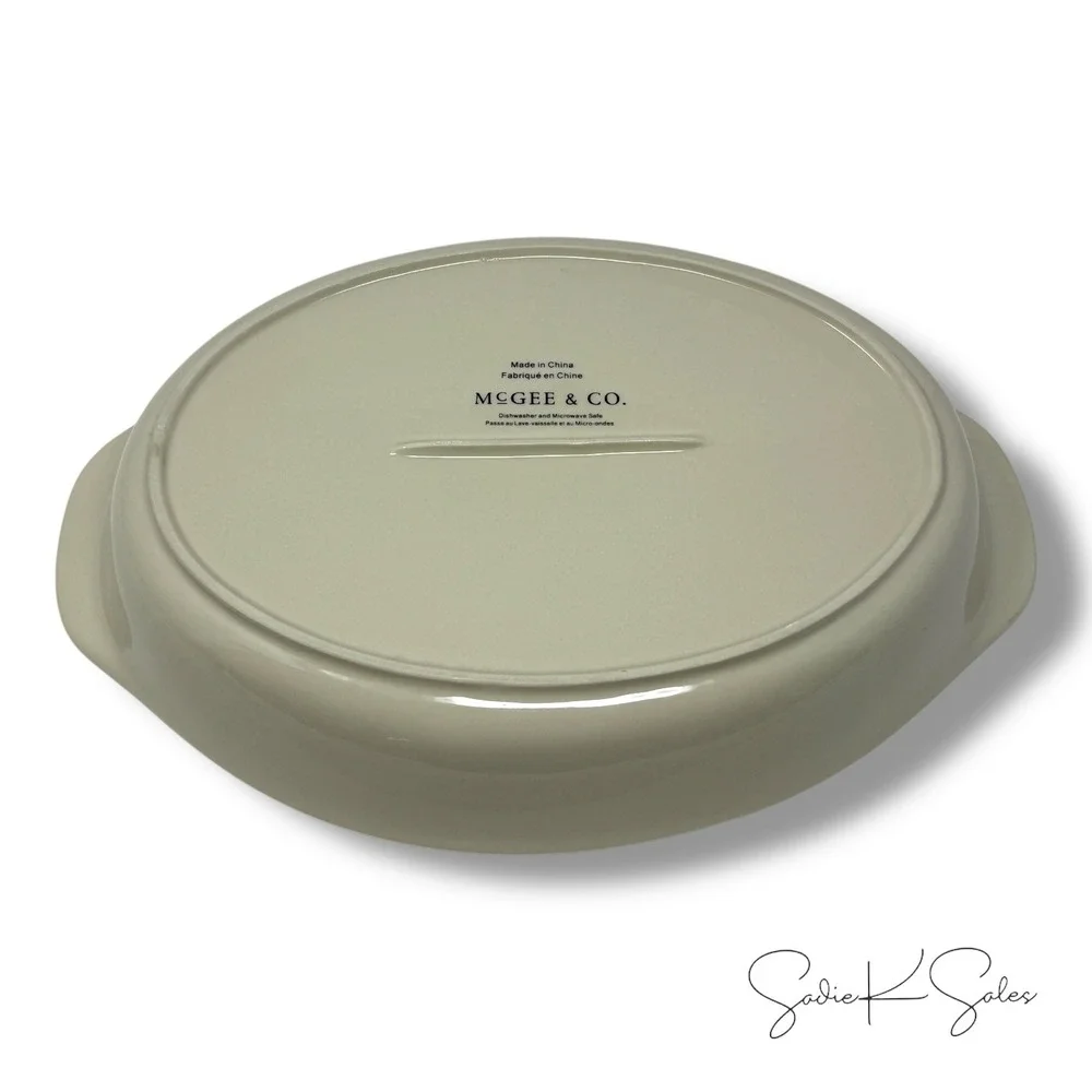 McGee &‎ Co Holiday Stoneware Baker Serving Dish Blue - Christmas 2024